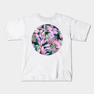 Tropical Night Magenta & Emerald Jungle Kids T-Shirt